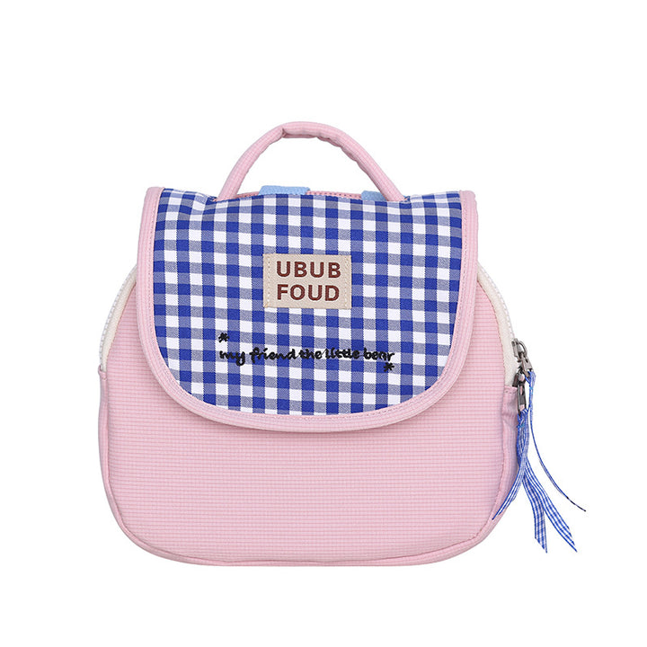 Cute Gingham Pattern Insulated Lunch Bag Stornfield