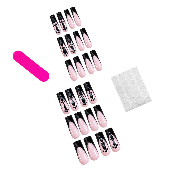 Elegant artificial nails with 3D decorations Stornfield