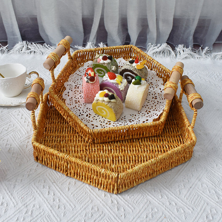 Rustic Handwoven Storage Tray Stornfield
