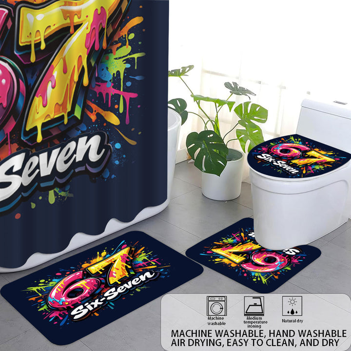 Digital Art-Themed Four-Piece Bathroom Set Stornfield
