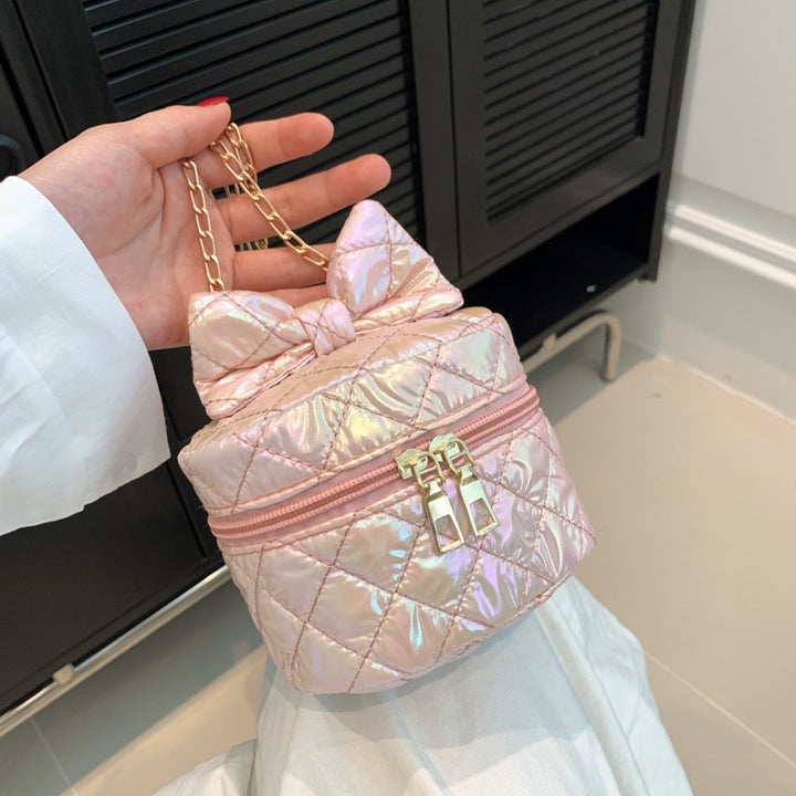 Quilted Bow Detail Mini Handbag