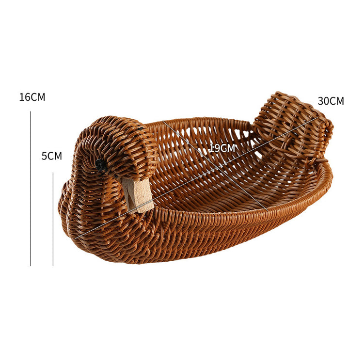 Unisex Braided Decoration Basket in Duck Shape Stornfield