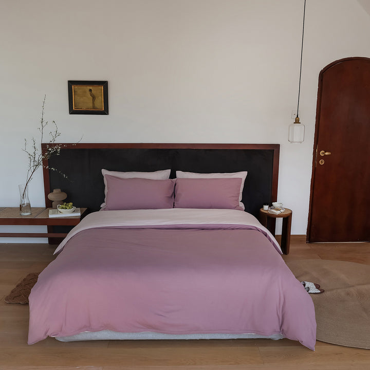 Stonewashed Cotton Duvet Cover & Oversized Comforter