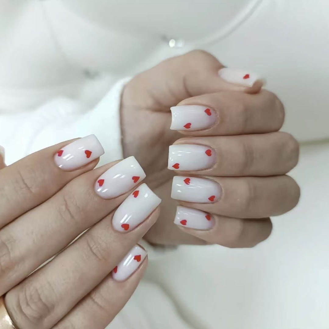 Heart-Designed Press-On Nails Stornfield