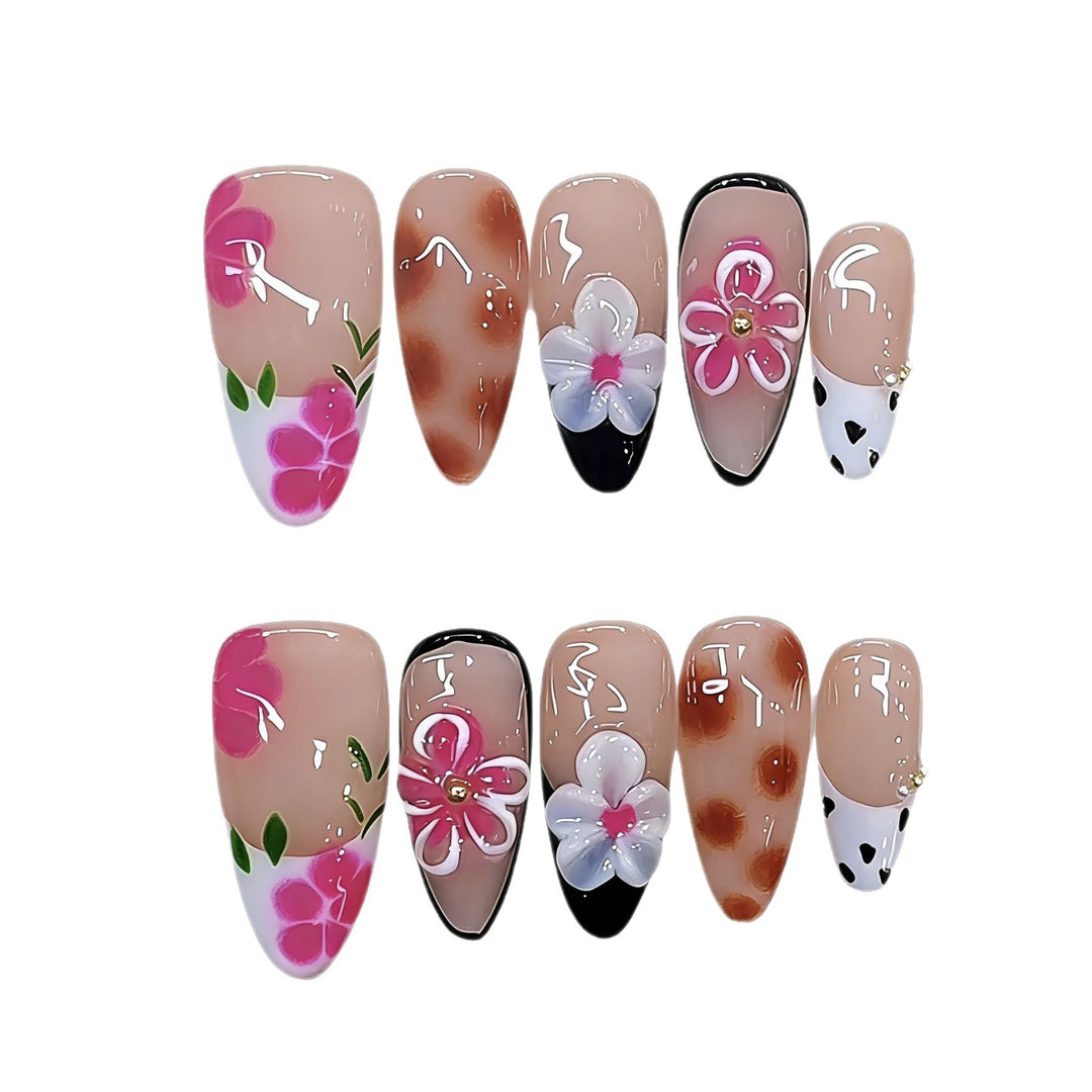 Artistic Floral Press-On Nail Set Stornfield 1787296026