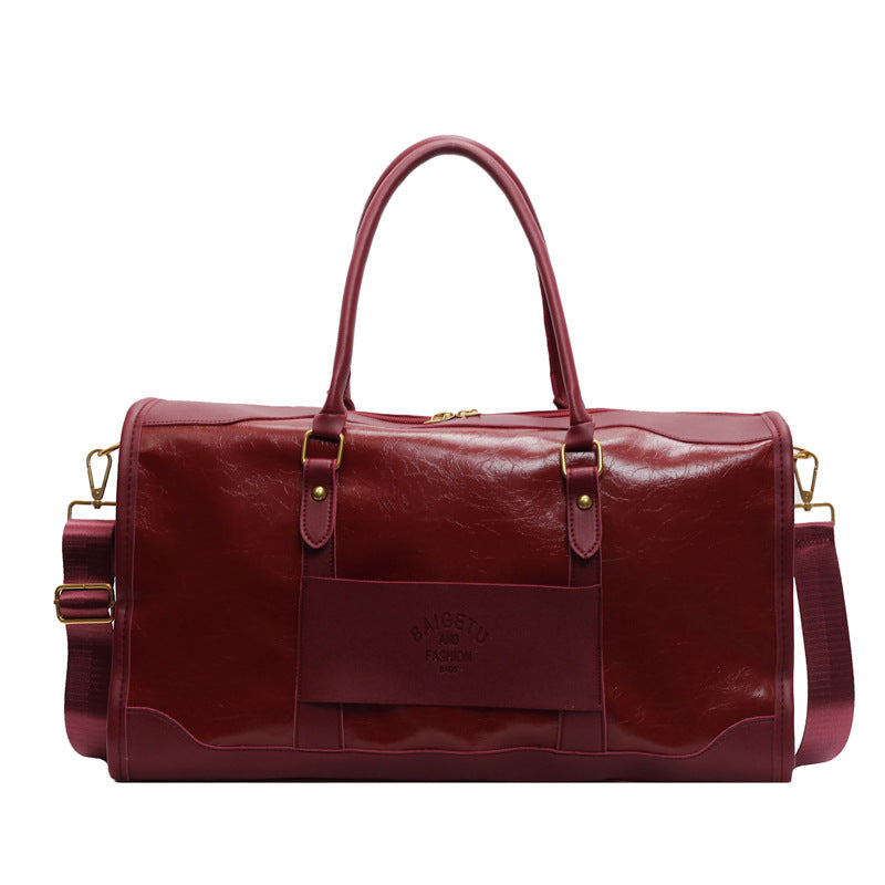 Stylish Leather Weekender Duffle
