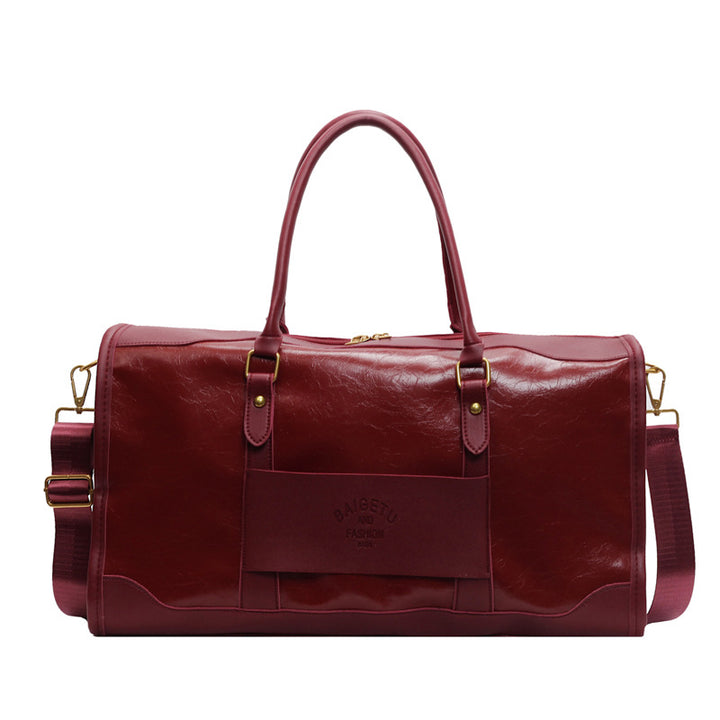 Stylish Leather Weekender Duffle
