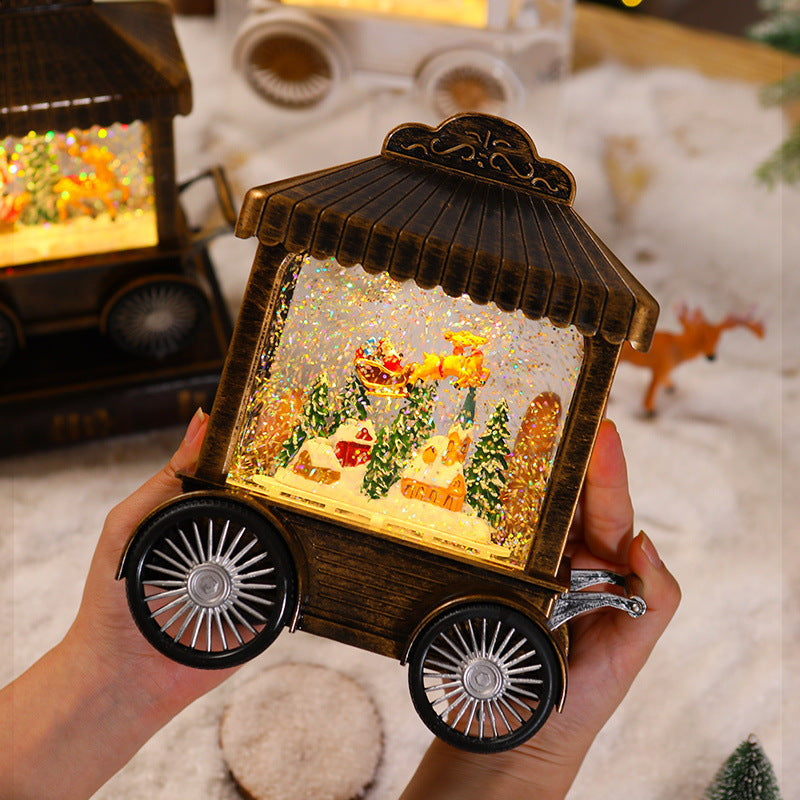 Decorative light lantern with snow globe Stornfield