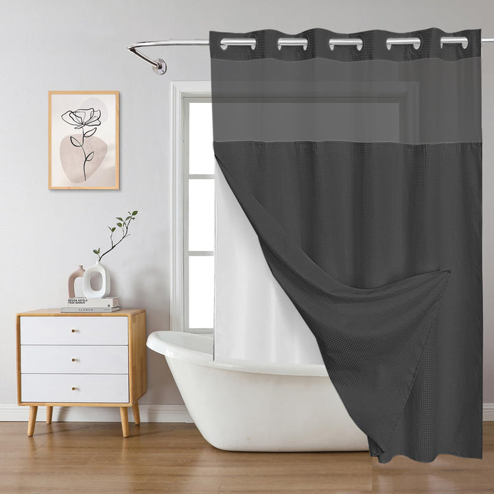 Textured Layered Shower Curtain Stornfield
