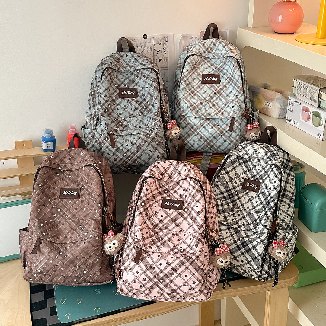 Plaid Pattern Casual Backpack Stornfield
