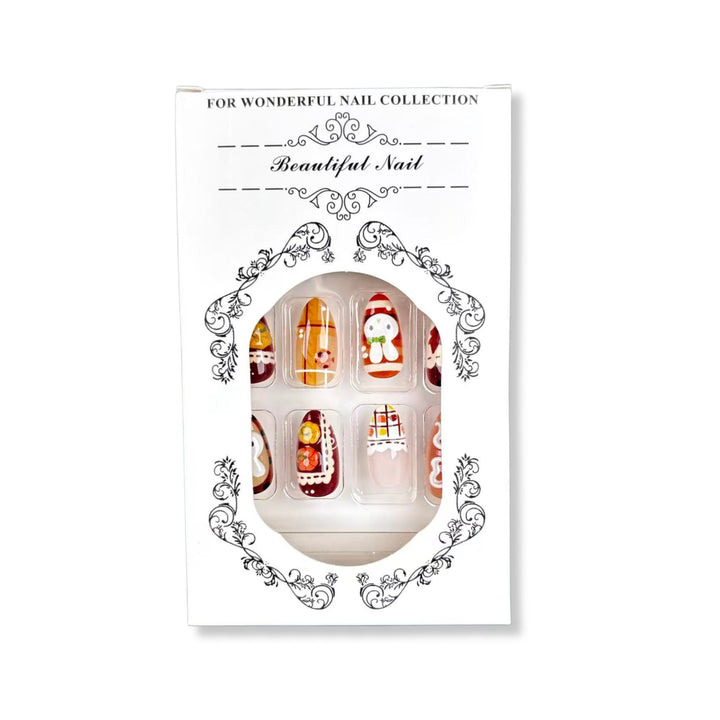 Festive Decorative Press-On Nail Art Set
