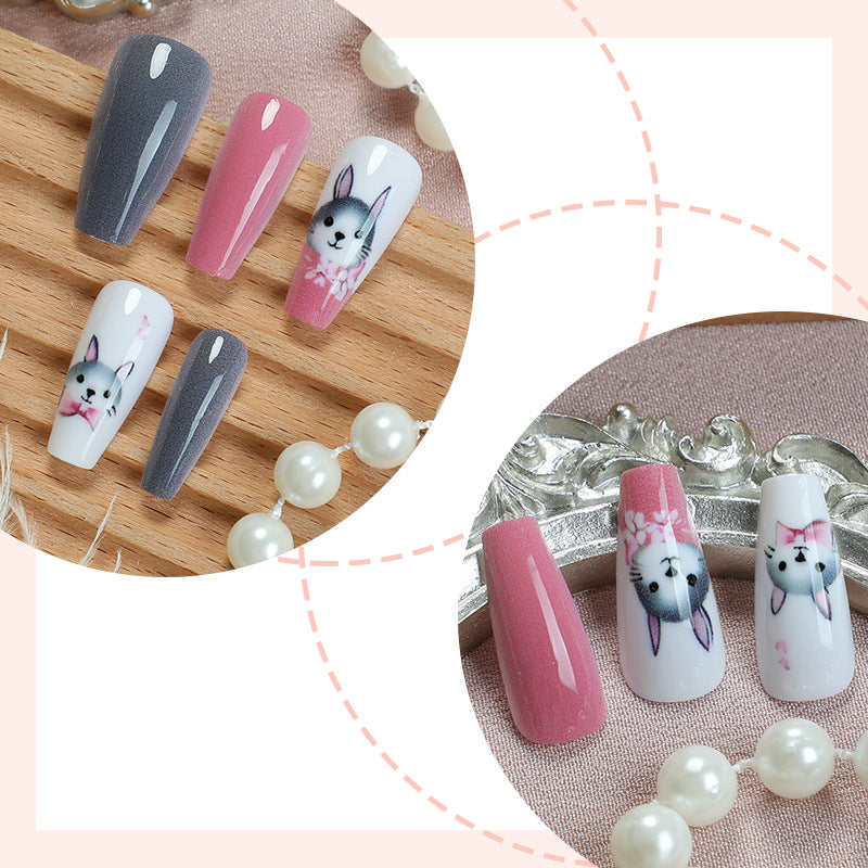 Animal-Themed Press-On Nail Art Set Stornfield