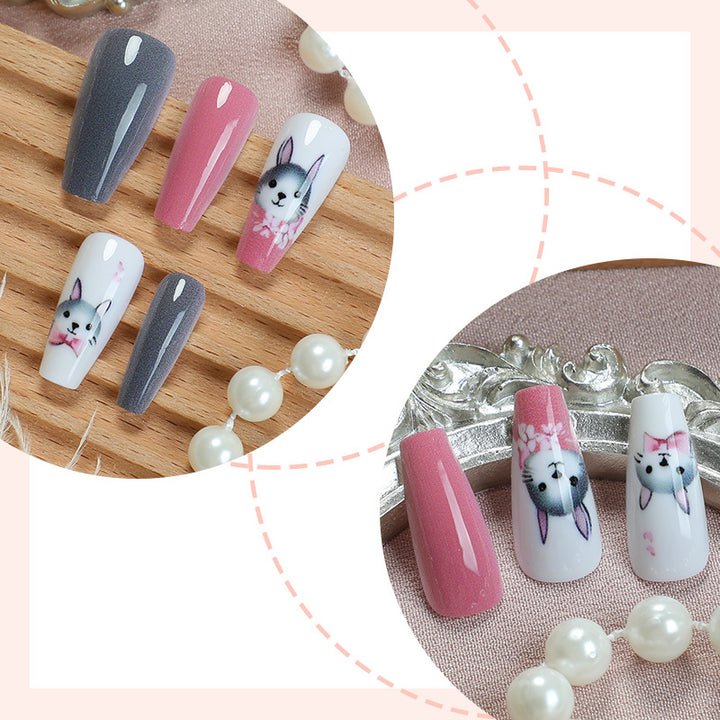 Animal-Themed Press-On Nail Art Set Stornfield