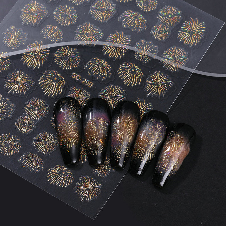 Laser Multi-Design Nail Art Sticker Sheet
