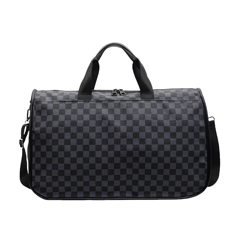 Stylish Checkerboard Travel Duffel Bag Stornfield