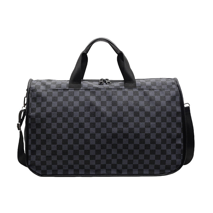 Stylish Checkerboard Travel Duffel Bag Stornfield