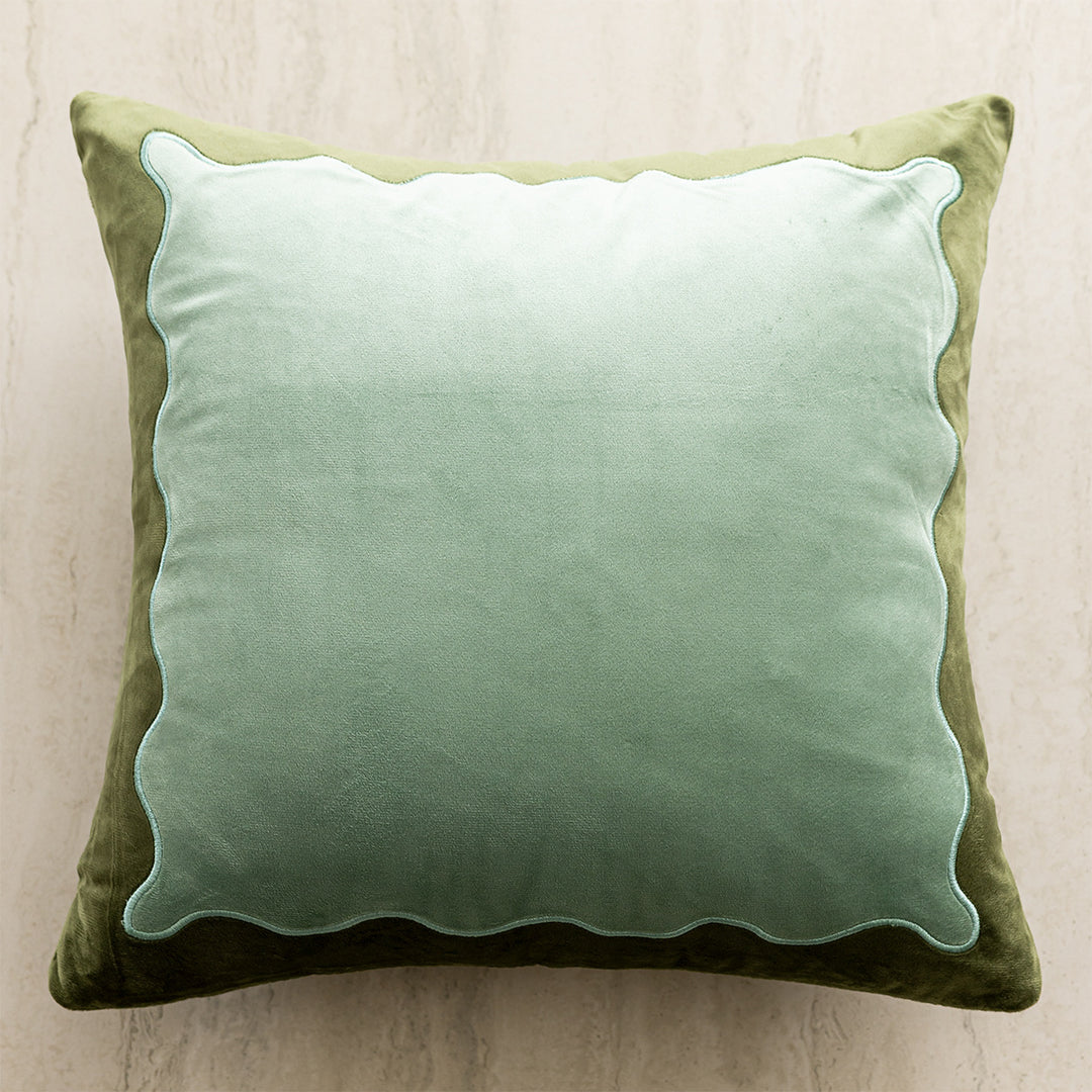 Decorative pillow with botanical motif