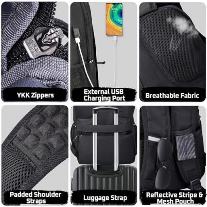 Multifunctional Backpack with Multiple Compartments and Attachment Options Stornfield
