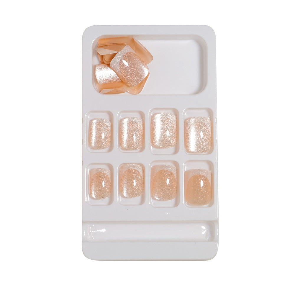 Elegant Glitter French Tip Press-On Nails Stornfield