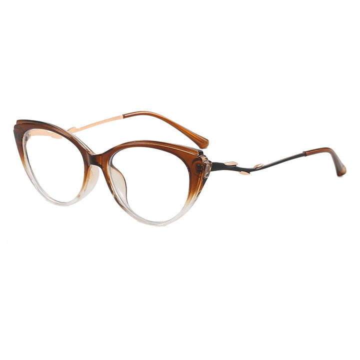 Fashionable Cat-Eye Glasses with Filigree Design Stornfield