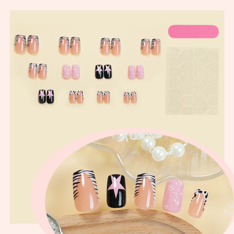 Decorative Press-On Nail Art Set with Trendy Patterns Stornfield