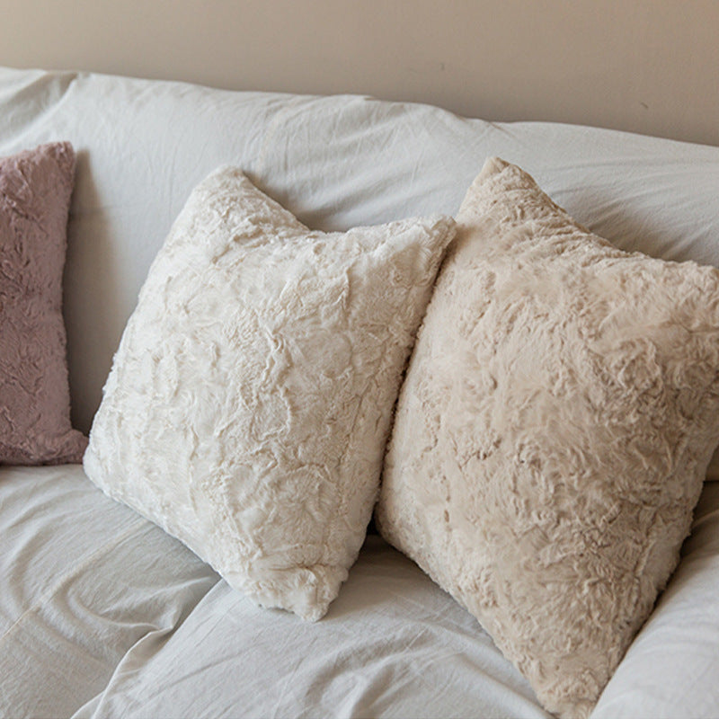 Cozy decorative cushion with textured surface