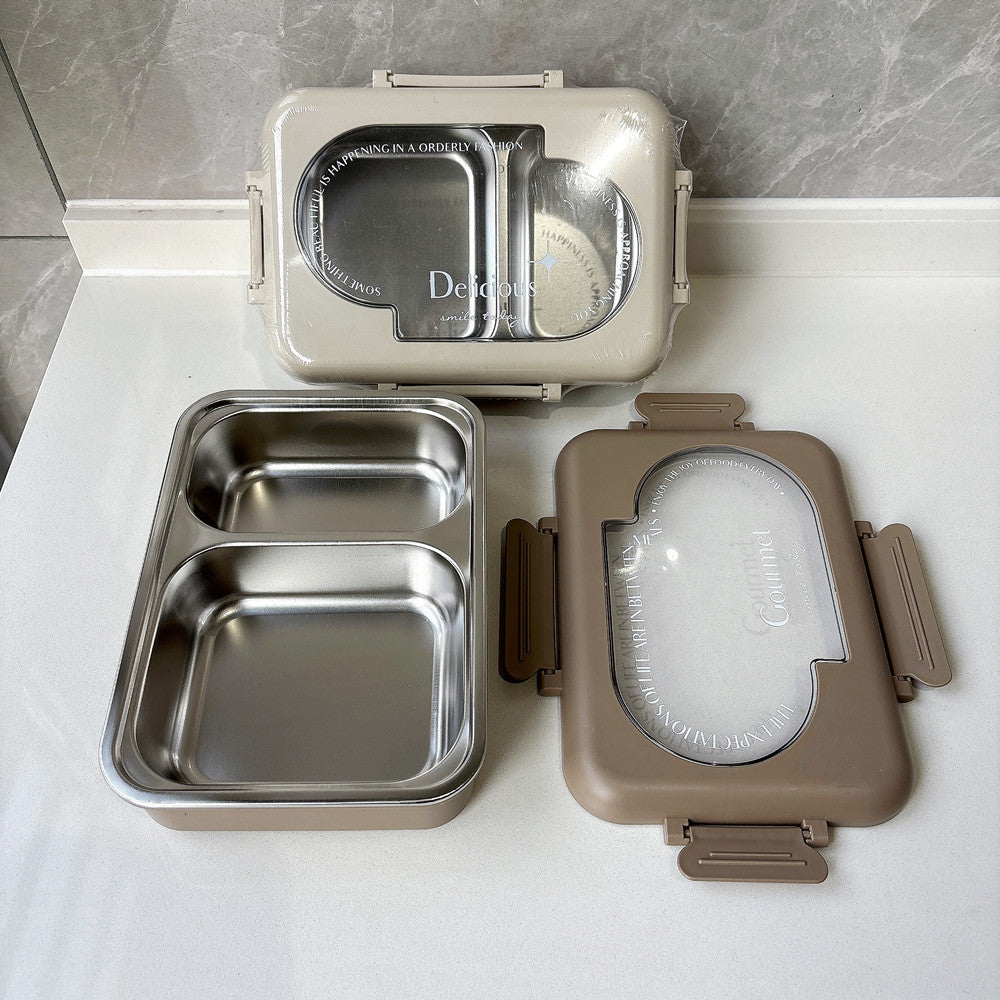 Multi-Compartment Durable Stainless Steel Food Storage