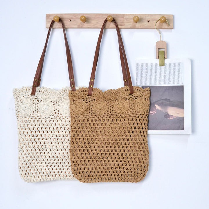 Designer shopping bag with hand-crocheted detail Stornfield