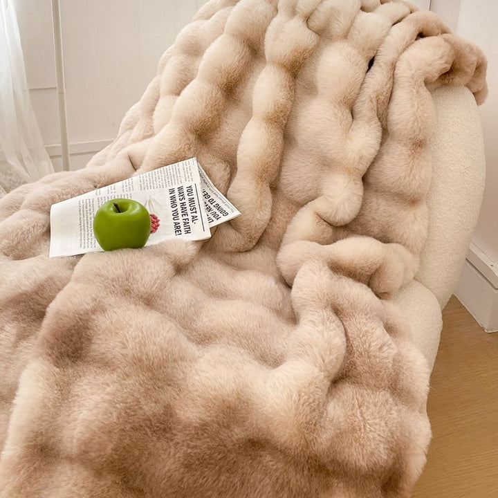 Plush Faux Fur Throw Blanket