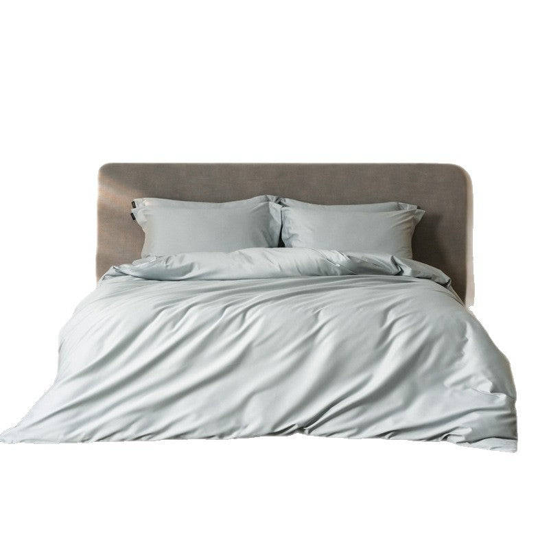 Silk-Feel Sateen Duvet Cover Set with Pillowcases and Breathable Wrinkle-Resistant Finish