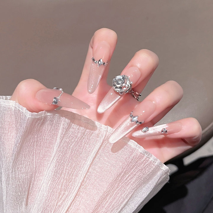 Luxury Glittery Stiletto Nail Extensions Stornfield