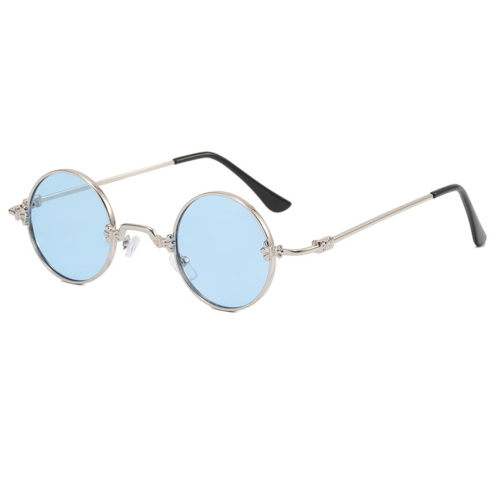 Ladies fashionable round glasses with high-quality metal frame and flexible temples Stornfield