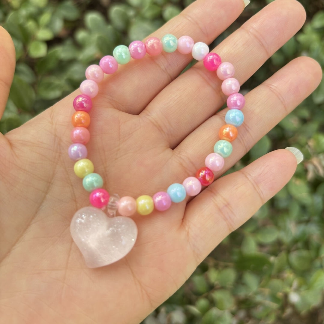Cute bracelet with elephant charm Made of glass Stornfield
