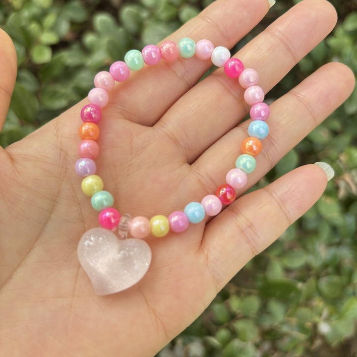 Cute bracelet with elephant charm Made of glass Stornfield