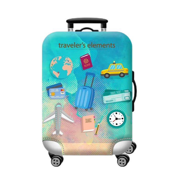 Women Hard Shell Suitcase with Trendy Surf and Palm Design Stornfield