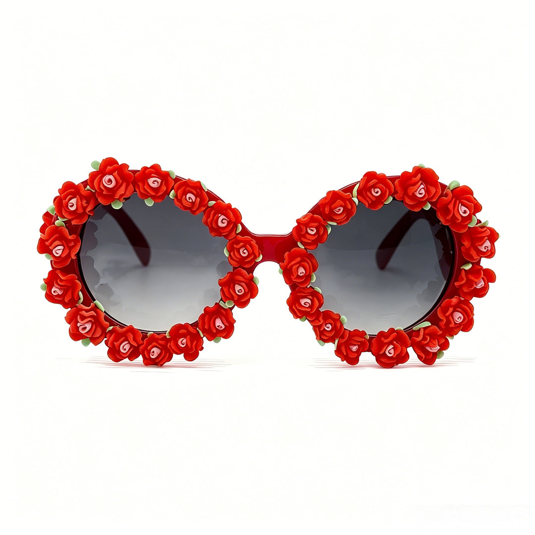 Women's sunglasses with floral design and unique frame accents Stornfield