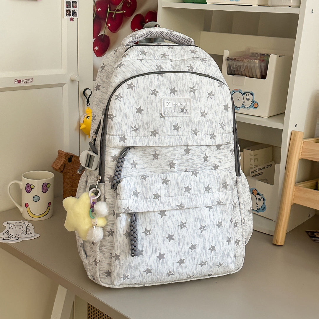 Star-Patterned Stylish Backpack Stornfield