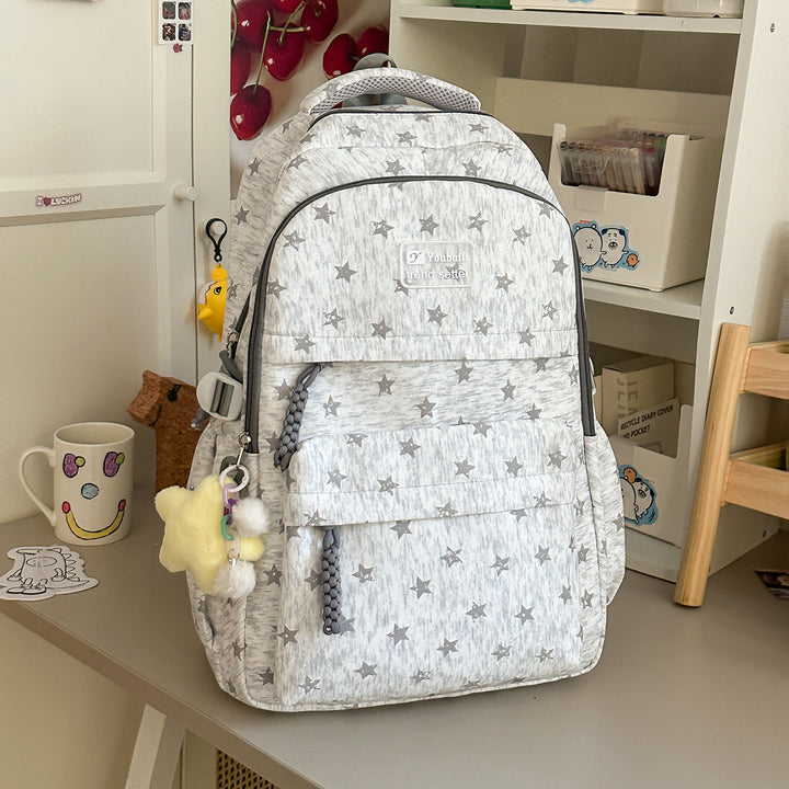 Star-Patterned Stylish Backpack Stornfield