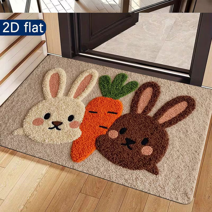 Cute Bunny Shaped Decorative Area Rug