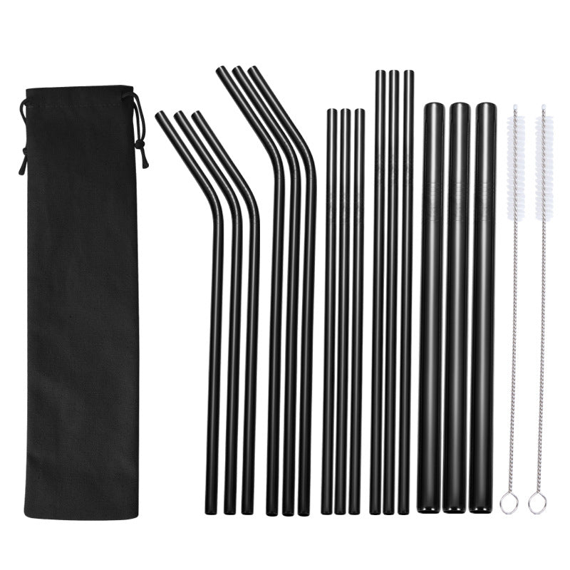 Stainless Steel Straw Set with Cleaning Brushes Stornfield