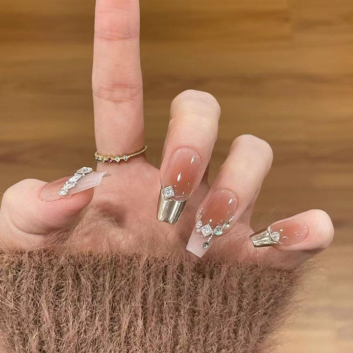 Star-Patterned Elegant Press-On Nail Set Stornfield