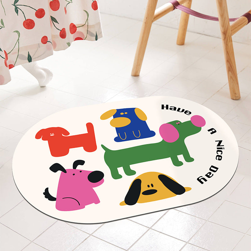 Funny Dog-Themed Bath Mat