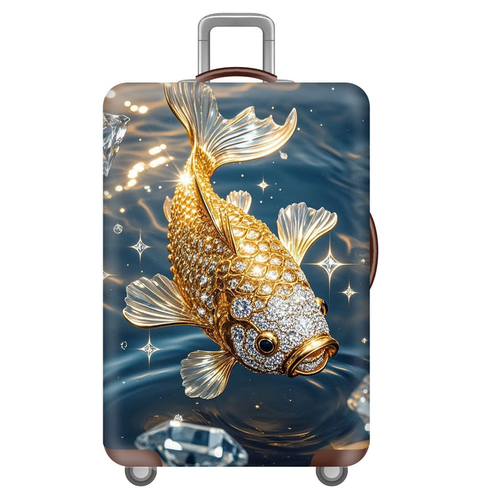 Unisex hard-shell travel suitcase with imaginative, cultural motif Stornfield