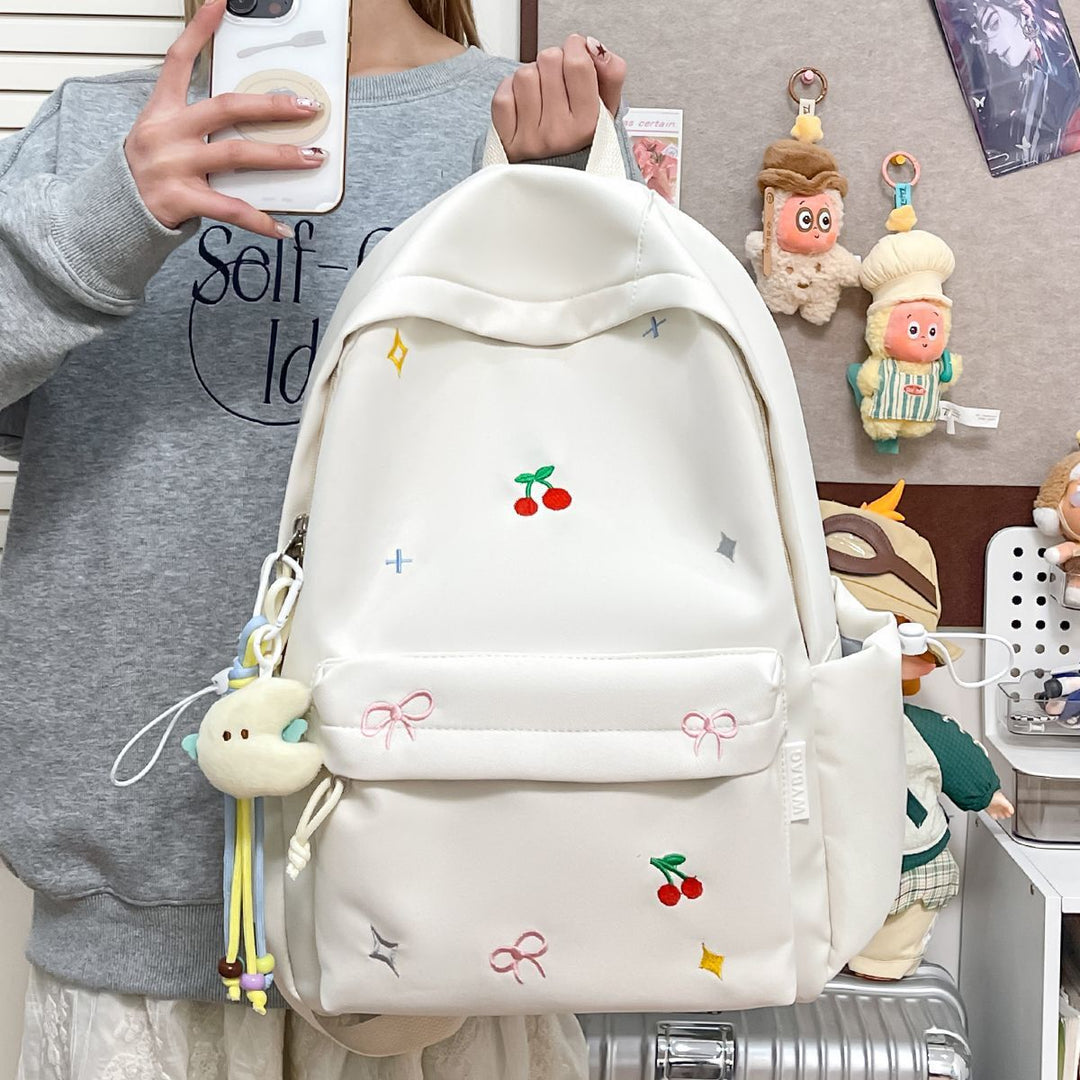 Playful backpack with embroidery Stornfield