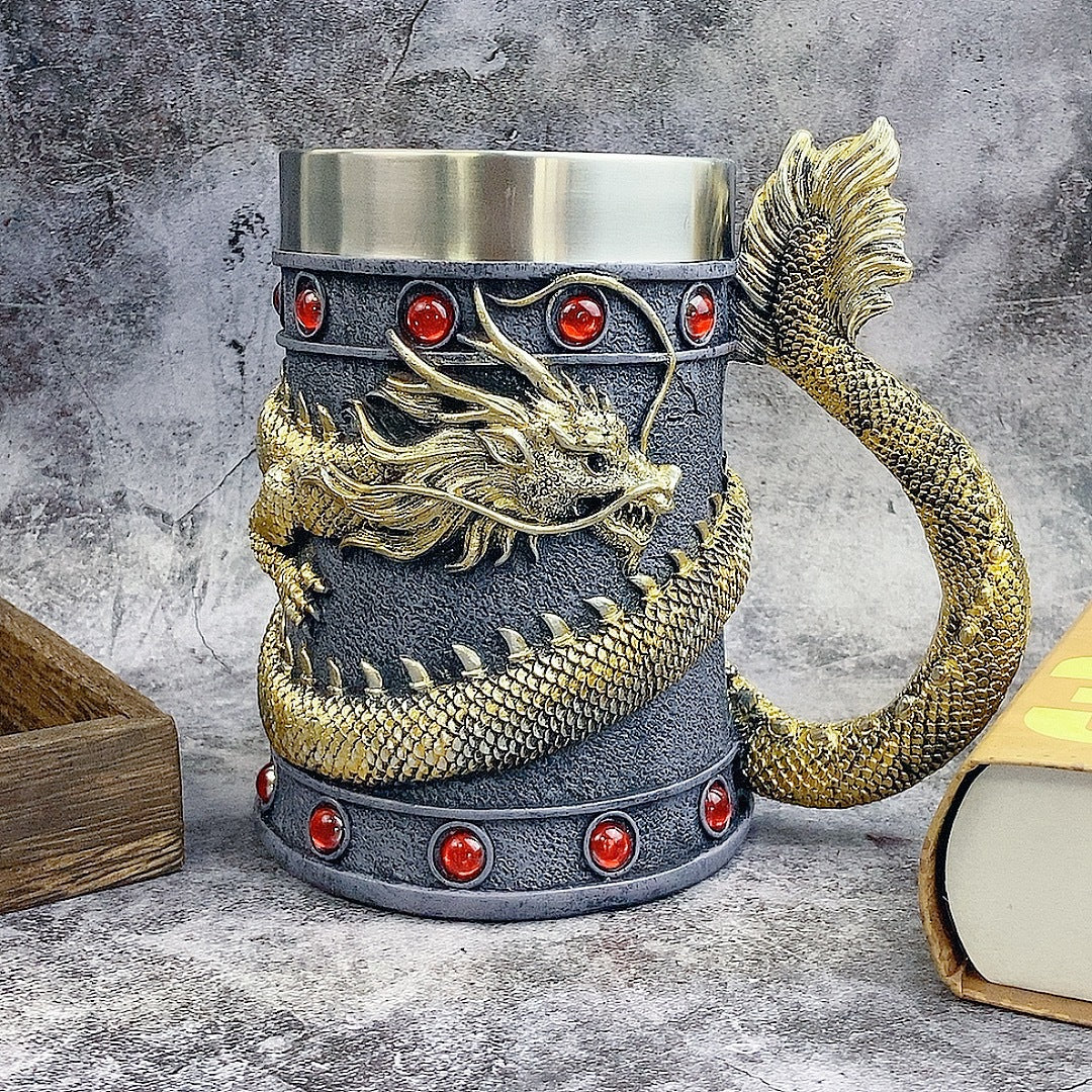 Dragon-Themed Decorative Goblet