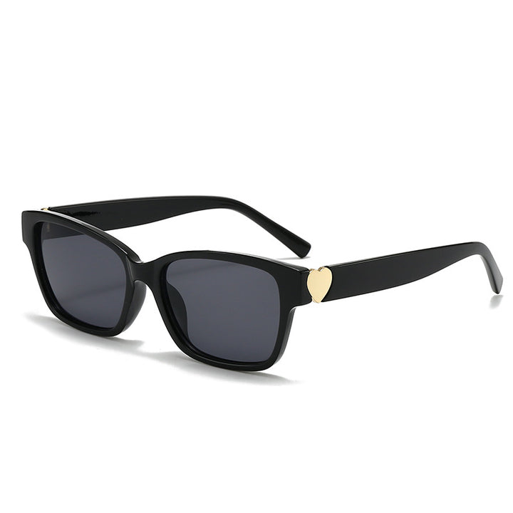 Women's fashionable square sunglasses with heart accents Stornfield
