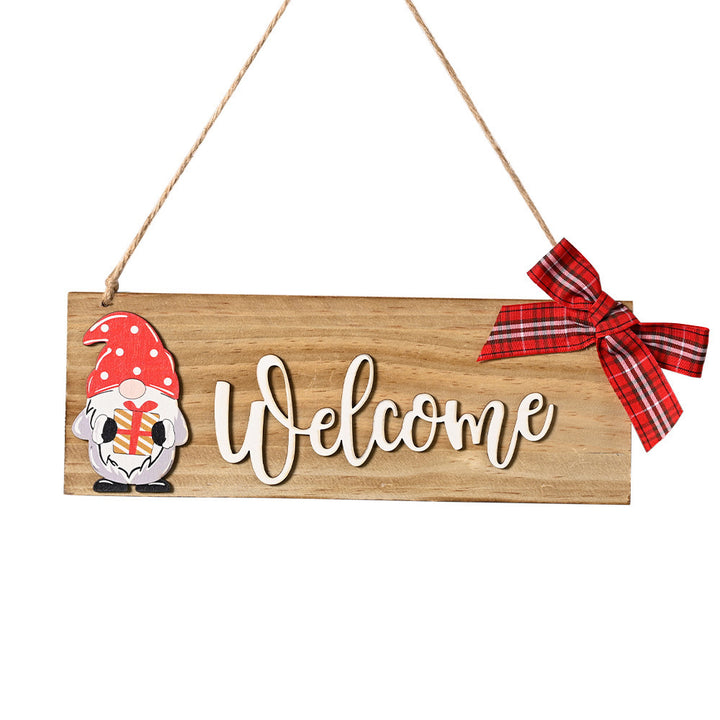 Welcome sign made of wood Stornfield