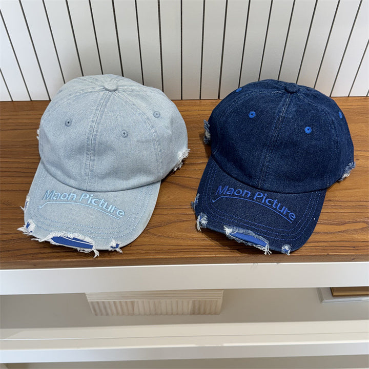 Women's Distressed Denim Baseball Cap Stornfield 1783922478