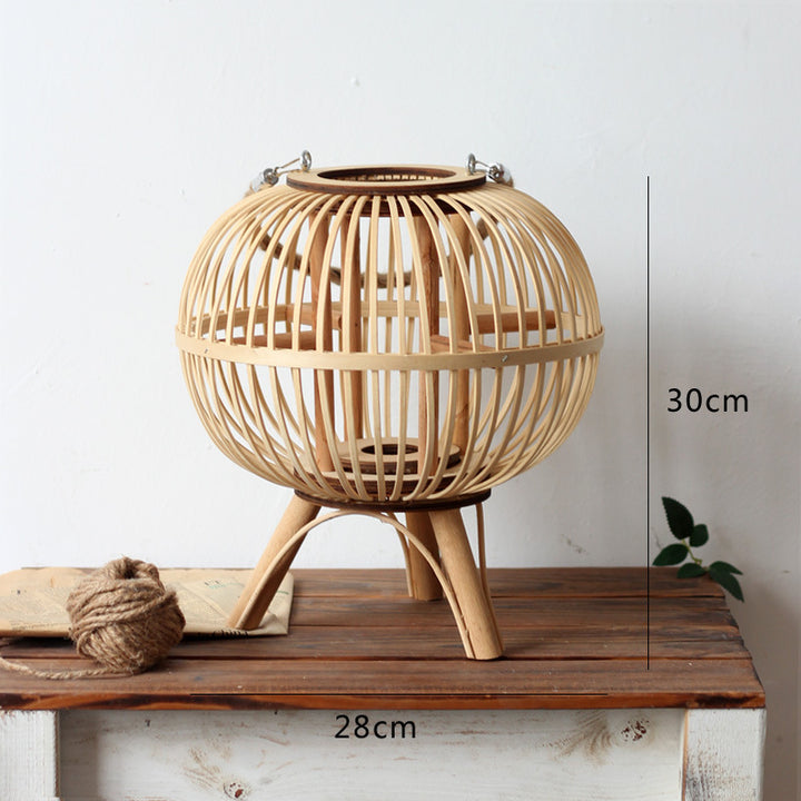 Stylish hanging lamp made of natural material Stornfield