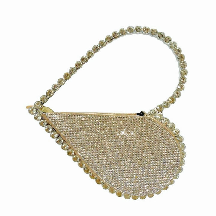 Rhinestone-Accented Evening Handbag